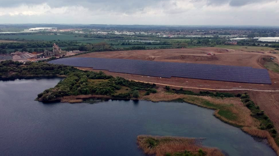 View of the Elstow Solar Panel Farm 2
